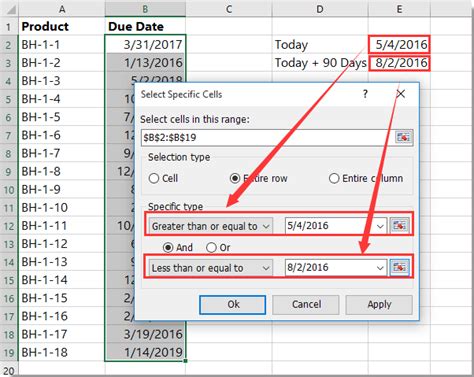 how to show expired dates in excel