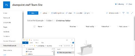 how to show folder path in sharepoint