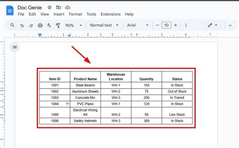 how to show gridlines in google docs