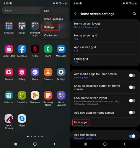 how to show hidden apps on android