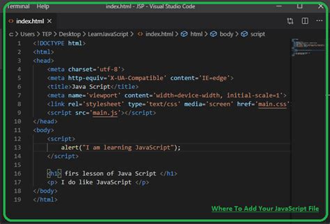 how to show javascript code in html page
