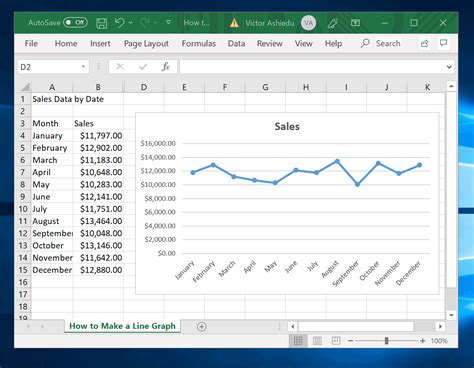 how to show line graph in excel