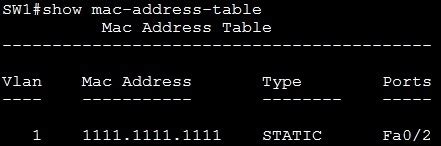 how to show mac address table on cisco router