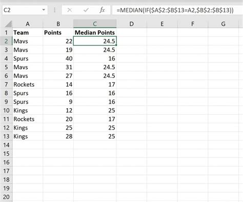 how to show median in pivot table excel