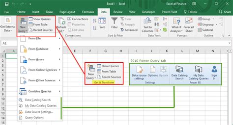 How To Show Power Query Tab In Excel 2016