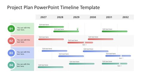 how to show project timeline in ppt