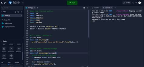 how to show python code in discord