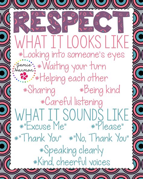 how to show respect in school examples