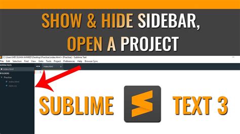 How To Show Sidebar In Sublime Text 3