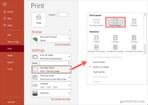 how to show slides without notes