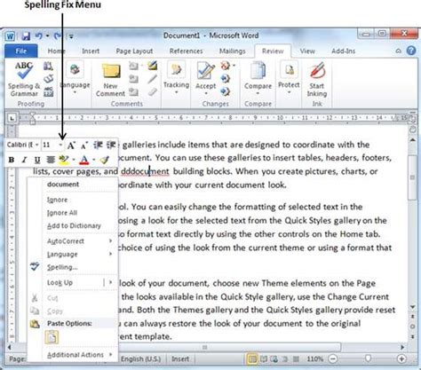 how to show spelling errors in word
