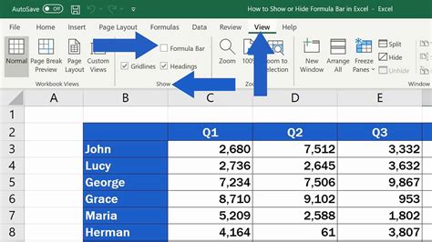 How To Show The Function Bar In Excel