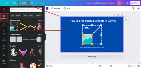 how to shrink elements in canva
