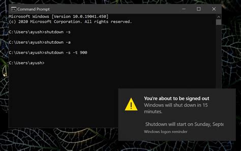 how to shutdown pc using cmd