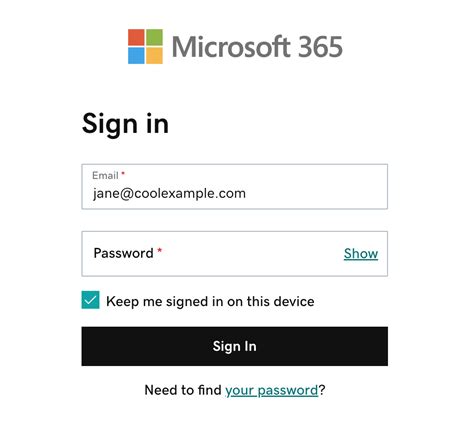 how to sign in to 365 account