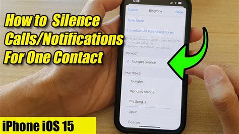 how to silence notifications from a contact