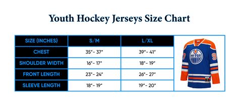 how to size youth hockey jersey