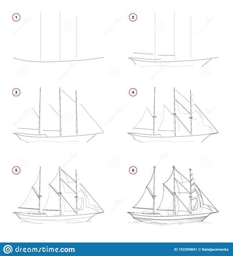 How To Sketch A Ship Step By Step