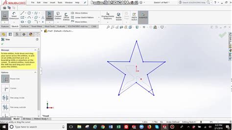 how to sketch a star in solidworks