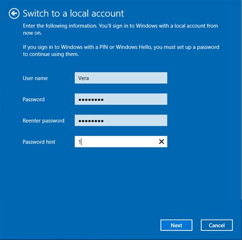 how to skip creating a microsoft account