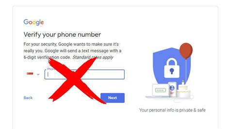 how to skip phone verification while creating gmail account android
