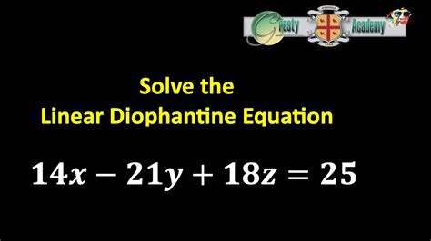 how to solve diophantine equations with 2 variables