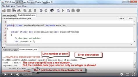 how to solve error in java program