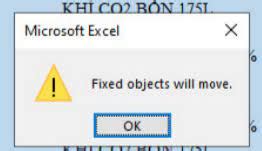 how to solve fixed objects will move in excel
