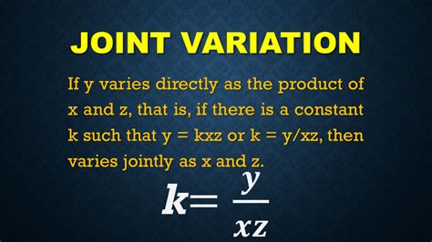 how to solve joint variation problems