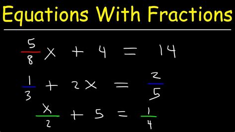 how to solve linear equations with fractions step by step