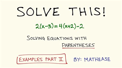 how to solve math problems in parentheses