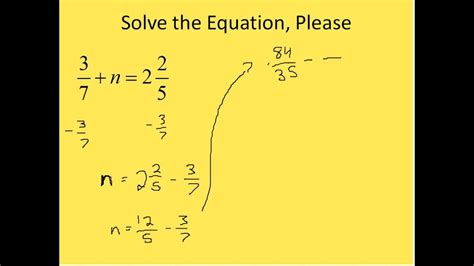 how to solve multi step equations with fractions on one side