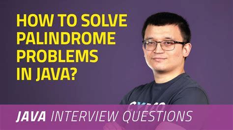 how to solve palindrome problem in java