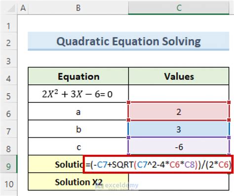 how to solve polynomial equations in excel