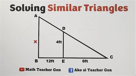 how to solve similar triangle problems