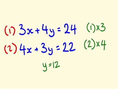 how to solve simultaneous equation in mathematics