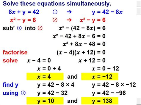how to solve simultaneous equation in maths