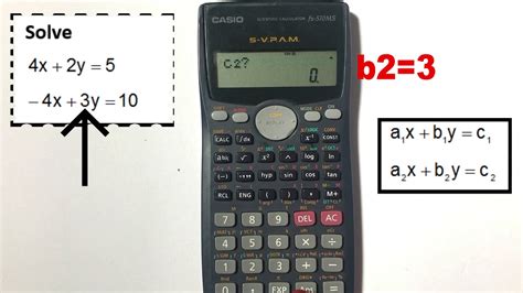 how to solve simultaneous equations on casio graphing calculator