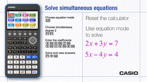 how to solve system of equations on casio calculator