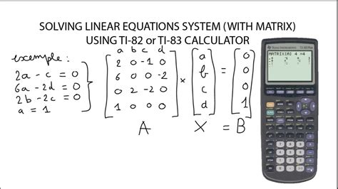 how to solve system of equations using calculator