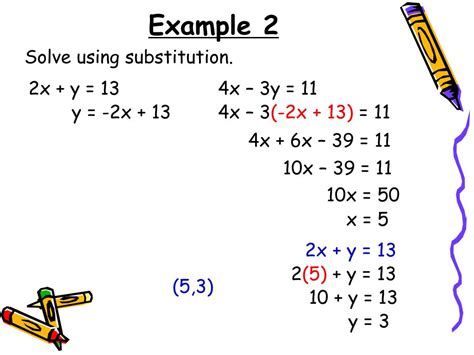 how to solve systems of equations by substitution examples