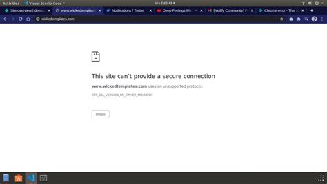 how to solve this site can't provide a secure connection