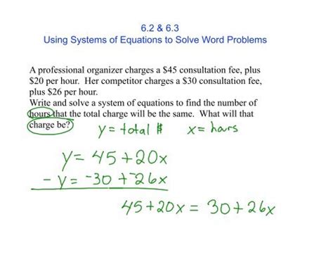 How To Solve Word Problems Using System Of Equations