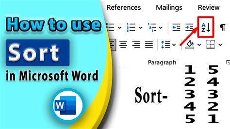 how to sort a-z in word