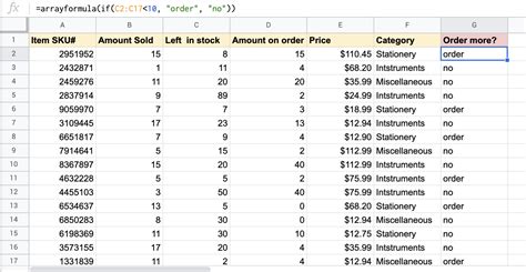how to sort an array in google sheets