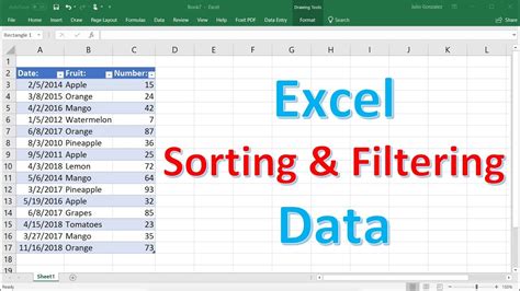 how to sort and filter a data in excel sheet