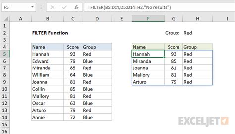 how to sort and filter data in excel using formula