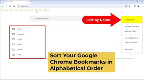 How To Sort Bookmarks In Chrome Windows 10