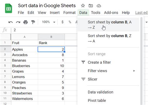 how to sort by highest number in google sheets