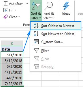 how to sort dates by month not year in excel